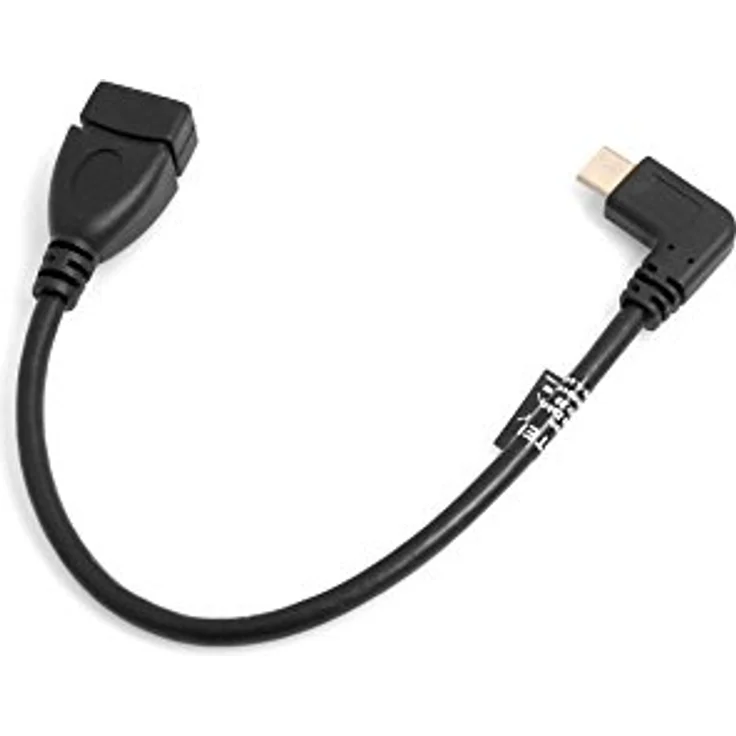 SYSTEM-S OTG On The Go Host USB A 3.0 (Female) zu USB 3.1 Type C (Male) 90 Grad Winkelstecker Adapter Datenkabel Kabel Verlängerung 22 cm – Bild 2
