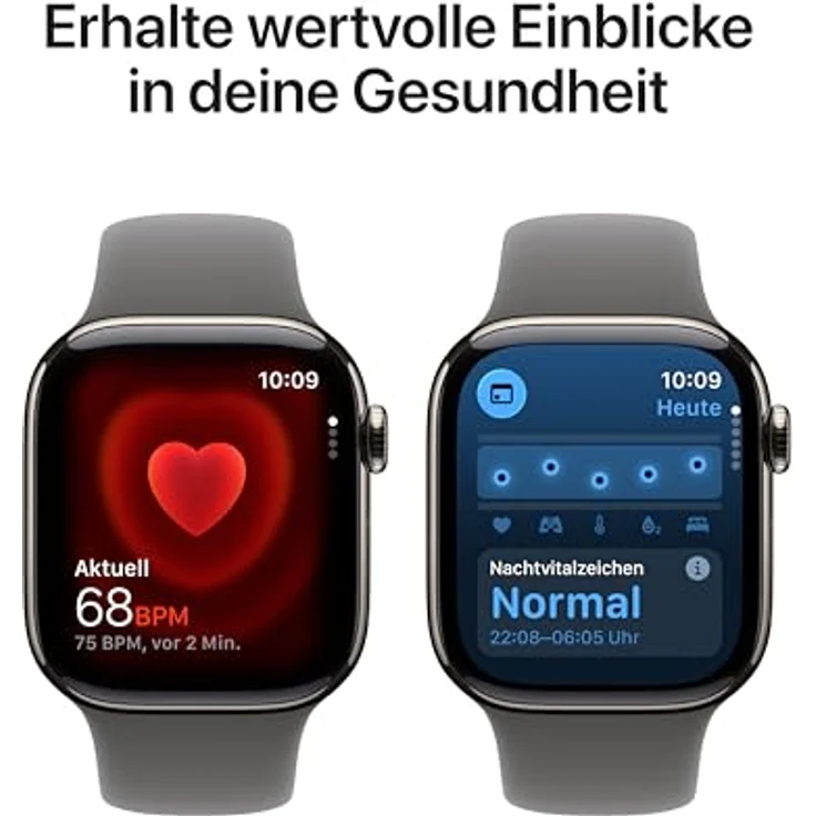 Apple Watch Series 11 Cellular, 42 mm, Titaniumgehäuse Natur, Sportarmband Grau - S/M – Bild 4