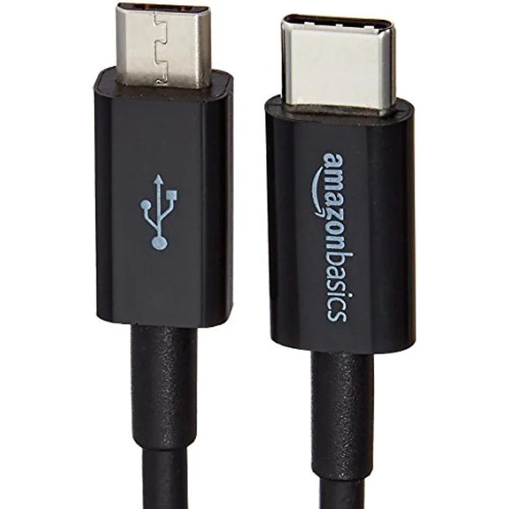 AmazonBasics - Verbindungskabel, USB Typ C auf Micro-USB Typ B, USB 2.0, 0,9 m, Schwarz – Bild 3