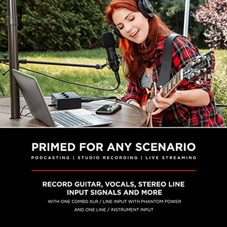 M-Audio M-Track Solo – USB Audio Interface für Aufnahmen, Streaming und Podcasting, mit XLR-, Line- und DI-Eingängen, inklusive Softwarepaket – Bild 3