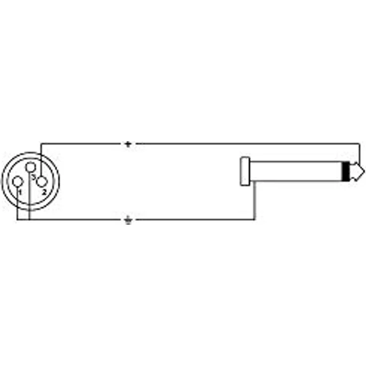 Cordial CCM 7,5 FP XLR Verbindungskabel, 1x XLR-Buchse - 1x Klinkenstecker 6.35 mm, 7.50m, Schwarz – Bild 2