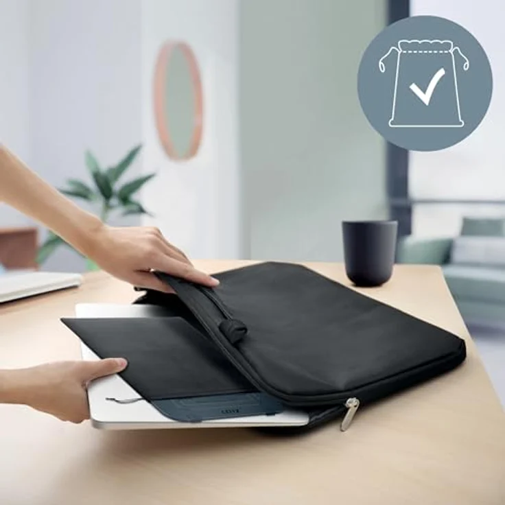 Leitz Aluminium Ultra-Flacher Verstellbarer Laptopständer, für 10"-17" Laptops/Tablets, Ergo-Serie, 63460089, faltbar & extra leicht, 5 Höhen- und Winkelkombinationen, ergonomisch. – Bild 4