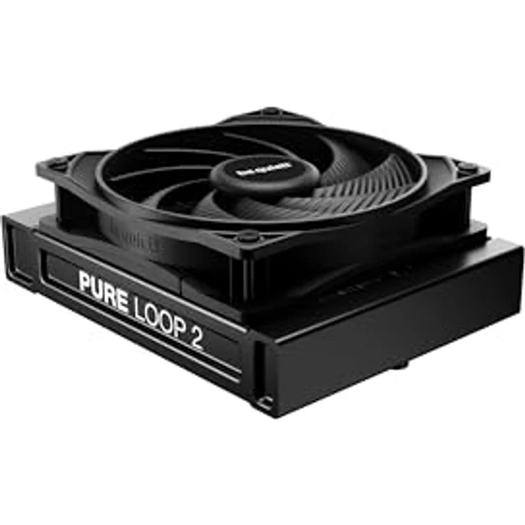 be quiet! Pure Loop 2 120mm All-in-One Wasserkühlung für übertaktete AMD/Intel Systeme, 1x Pure Wings 3 PWM high-speed Lüfter, hoher statischer Druck, doppelt entkoppelte PWM-Pumpe mit ARGB, Schwarz – Bild 4