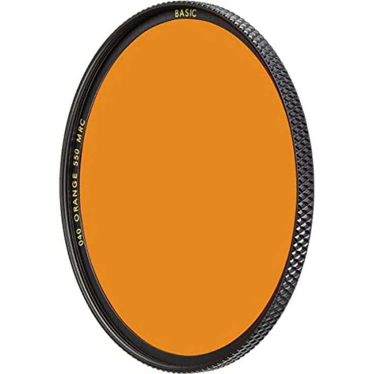 B+W Orangefilter 040 MRC Basic 49mm (16x vergütet, Professional), 1102656, Black