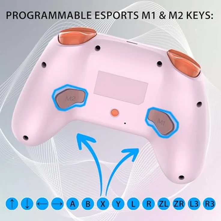 Subsonic 147437, Kabelloses Gamepad für Nintendo Switch mit D-Pad, Home Button, Turbo-Funktion, Mehrfarbig, 600 mAh Akku, bis zu 10 Stunden Spielzeit – Bild 2
