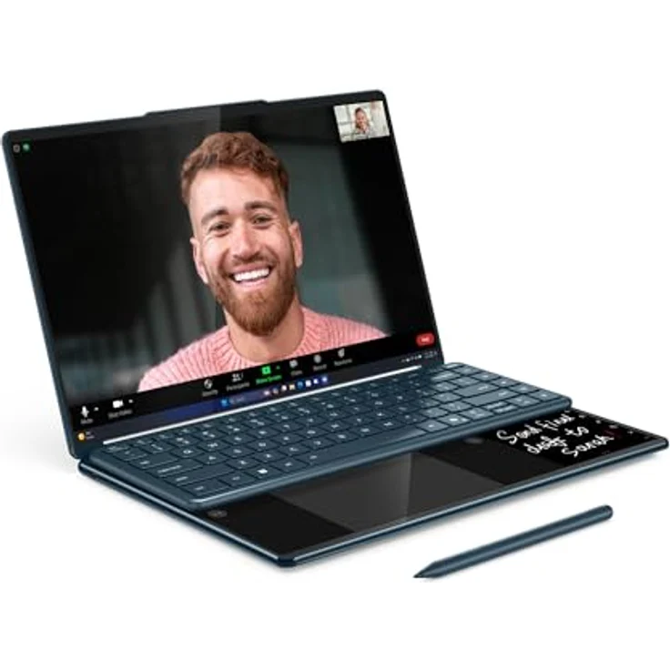 Lenovo Yoga Book 9i KI Laptop | 2x14 2.8K WQXGA OLED-Toch Display | Intel Core Ultra 7 | 32GB RAM | 1TB SSD | Intel Arc 140T Grafik | Windows 11 Home | QWERTZ | Tidal Teal | 3 Jahre Premium Care – Bild 3