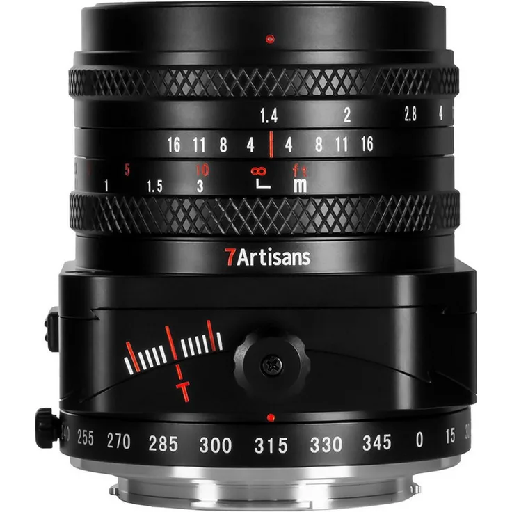 7Artisans 50mm f1.4 Tilt-Shift Objektiv für Sony E, Zoomobjektiv für spiegellose APS-C-Kameras