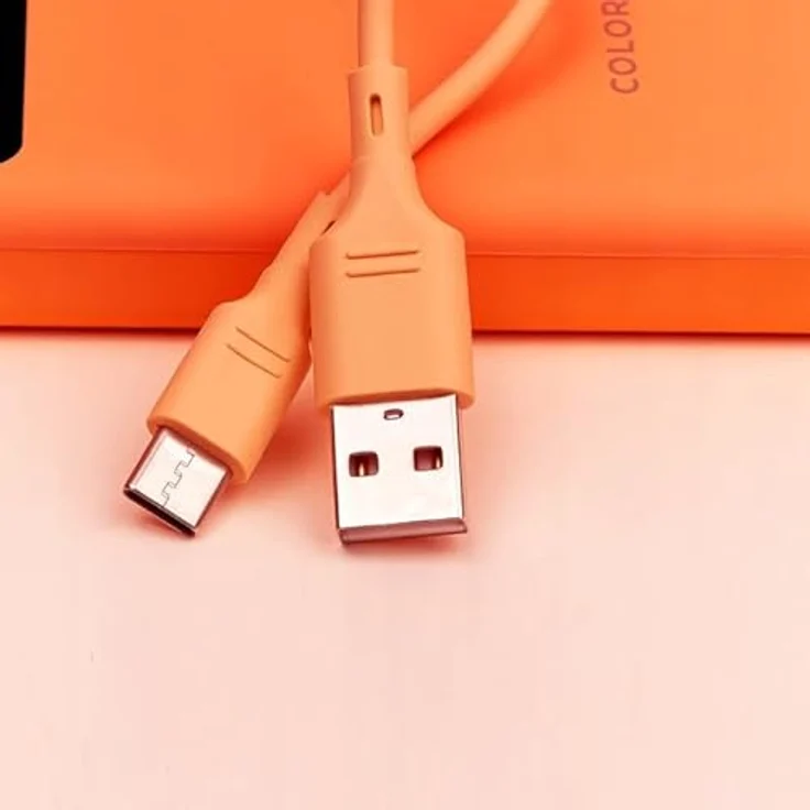 FOREVER Colorum Power Bank 10000mAh Orange - Tragbarer externer Akku mit USB-C, LED-Display und Taschenlampe, gleichzeitiges Laden von zwei Geräten – Bild 3