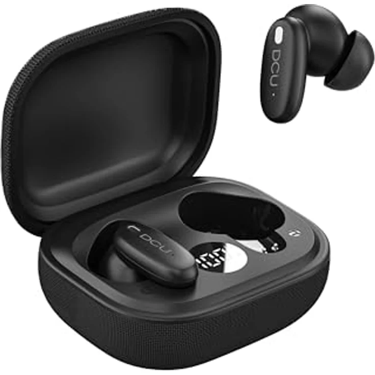 DCU Tecnologic DCU 34152090, Kabellose Kopfhörer mit Active Noise Cancelling (ANC) und 20 Stunden Akkulaufzeit, Schwarz – Bild 3