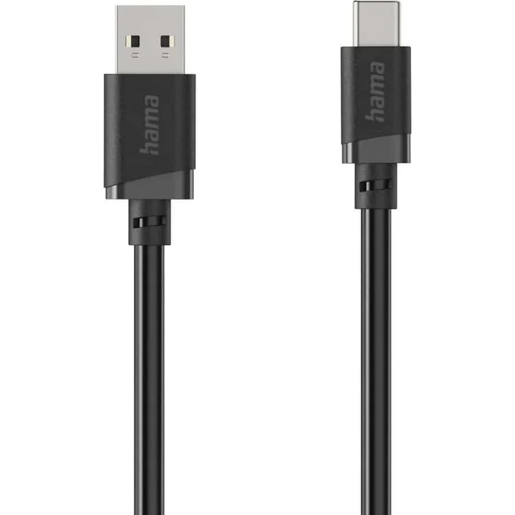 Hama 201812 USB-A auf USB-C Kabel, 2 m, 0,48 Gbit/s, Schwarz