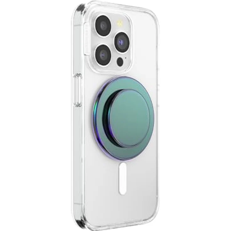 PopSockets PopGrip runder Telefongriff kompatibel mit MagSafe, Adapterring enthalten, kabelloses Laden, Nightshade – Bild 2