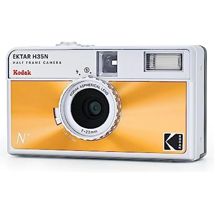 Kodak Half Frame Film Camera EKTAR H35N Orange Kompaktkamera mit innovativem Design und doppeltem Fotoabzug – Bild 2