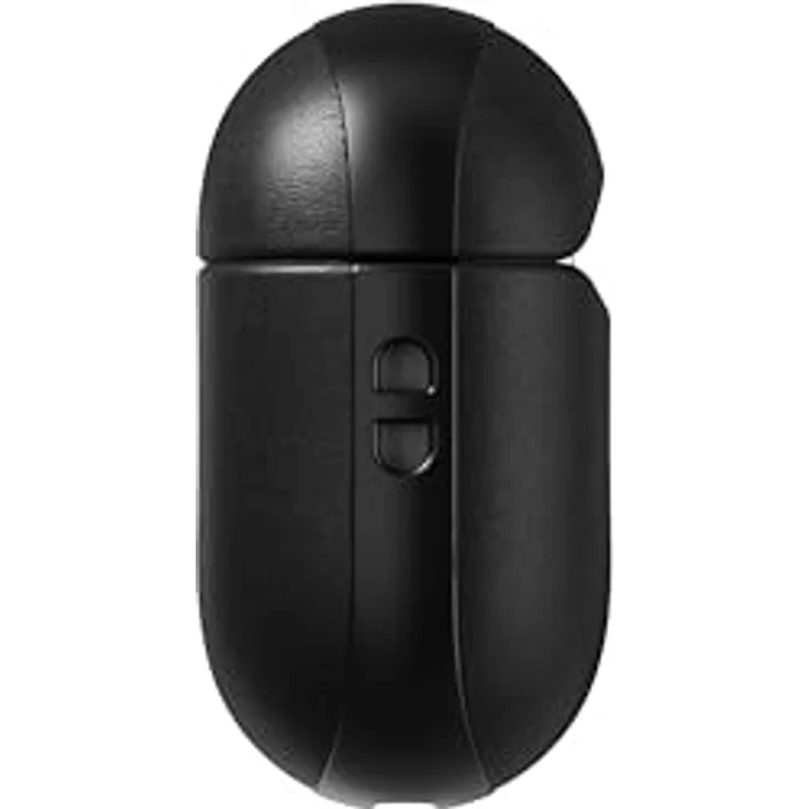 NOMAD Modern Leather Case für Airpods 4, robuste Schutzhülle aus Polycarbonat und Echtleder mit gummierten TPE-Bumper, schwarz – Bild 10