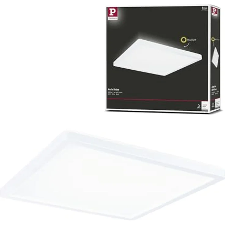 Paulmann 71159 LED Panel Atria Shine Backlight IP44 eckig 293x293mm 16W 1600lm 4000K Weiß Deckenleuchte mit Backlight-Technik und feiner Lichtstreuung - Preisvergleich – Bild 1