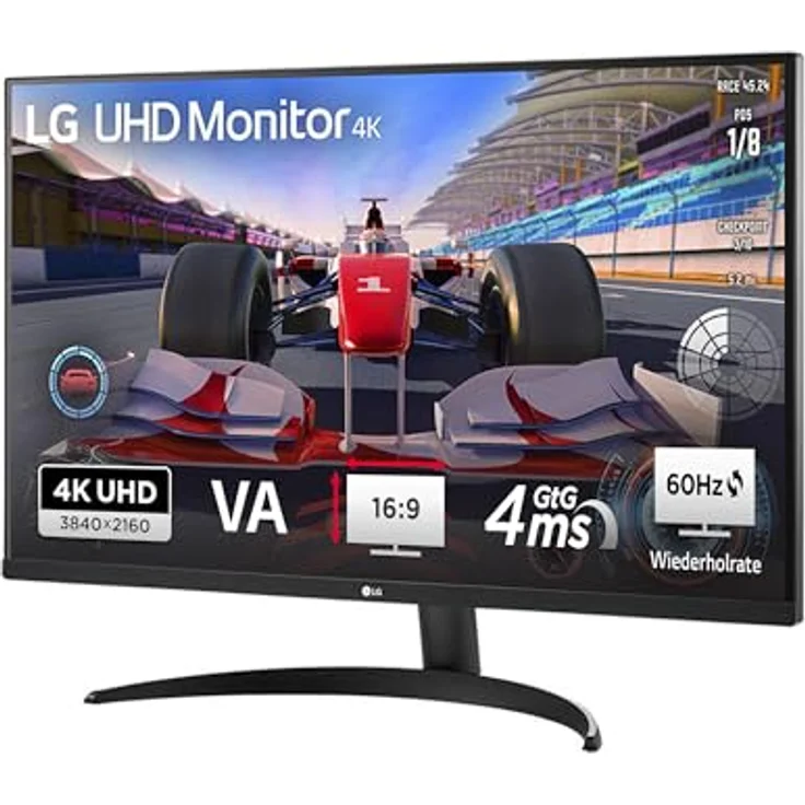 LG 32 Zoll Ultrafine Ergo 4K UHD Gaming Monitor 60Hz 5ms HDR10 AMD FreeSync DCI-P3 Schwarz – Bild 2
