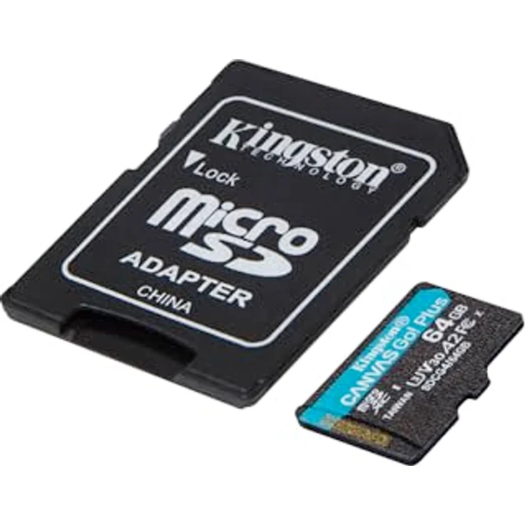 Kingston Canvas Go Plus microSDXC Speicherkarte 64GB, Gen4 200MB/s A2 U3 V30 + Adapter-SDCG4/64GB – Bild 2