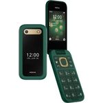 Nokia 2660 Klapp Handy mit 2,8" Display, Dual-SIM, 4G, zoombare Benutzeroberfläche, Notrufknopf, Hörgeräte kompatibel (HAC), 20+ Standy Zeit - Green