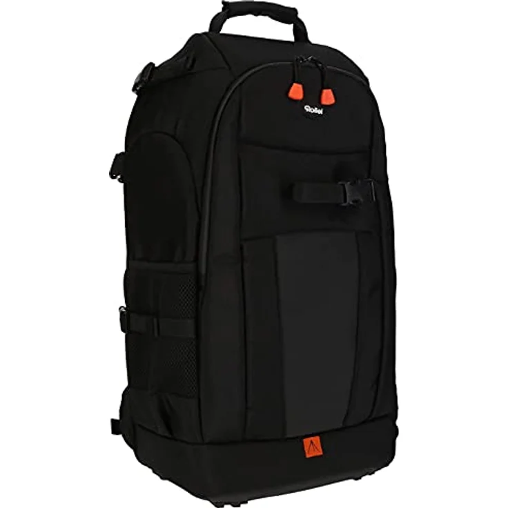 ROLLEI Fotoliner Ocean L Kameratasche, Schwarz, für 2-3 DSLR/DSLM Kameras, 36 recycelte Plastikflaschen, abnehmbarer Regenschutz, atmungsaktive Polsterung, Laptopfach bis 13 Zoll – Bild 7