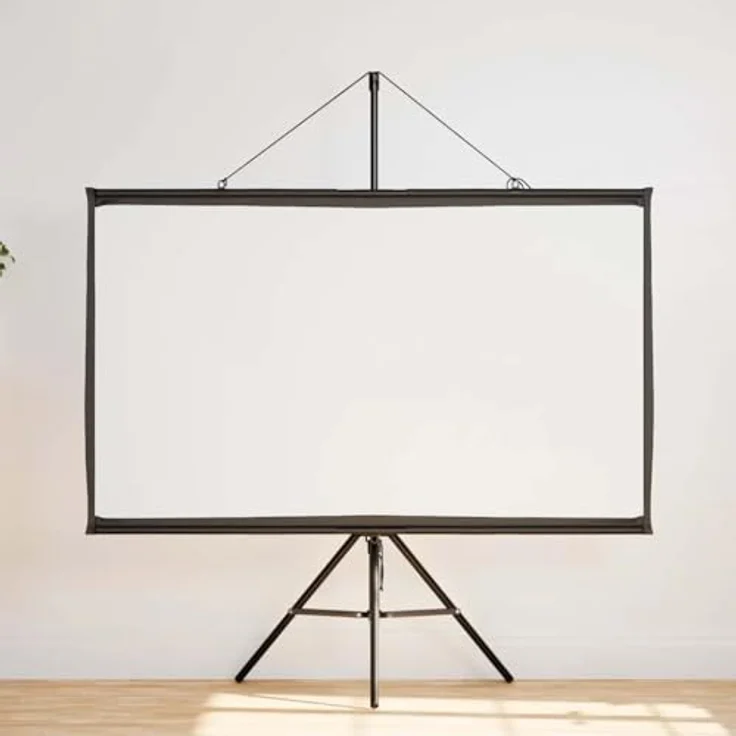 vidaXL Beamer Leinwand mit Stativ 50 Zoll 16:9, Projektionswand aus 100% Polyester für Heimkino und Präsentationen – Bild 5