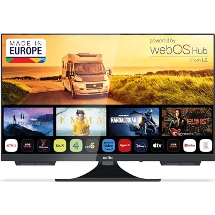 Cello C2424WS 24 Zoll 12 Volt Traveller Smart Fernseher, rahmenlos, Ultra-Fast WebOS, integrierter Triple Tuner, Bluetooth Lautsprecher, Netflix vorinstalliert – Bild 1