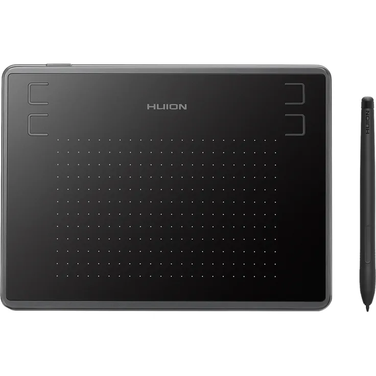 HUION Huion H430P 4,8 * 3 Zoll Grafiktablett mit Digitalstift, 4096 Druckstufen, 5080 HD Leserate, 4 kundenspezifische Verknüpfungen - Schwarz