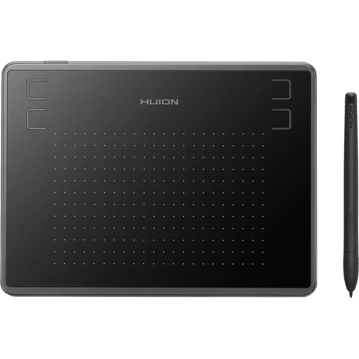 HUION Huion H430P 4,8 * 3 Zoll Grafiktablett mit Digitalstift, 4096 Druckstufen, 5080 HD Leserate, 4 kundenspezifische Verknüpfungen - Schwarz