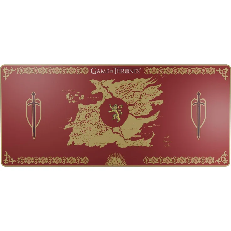Lexip HBO Game of Thrones - Lannister Edition XXL, Mausmatte in Rot, rutschfeste Basis, hochwertiges Neoprenmaterial