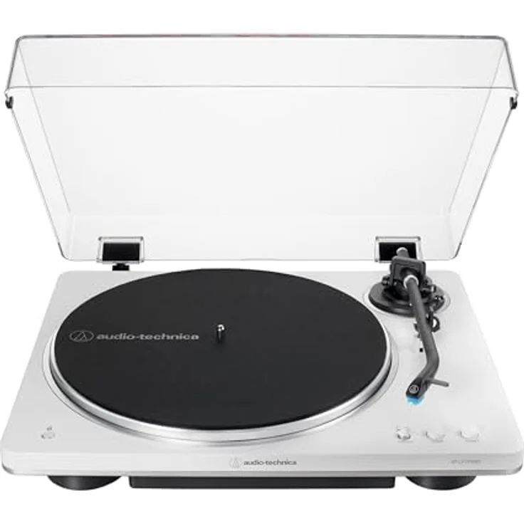 Audio-Technica AT-LP70XBT Fully Automatic Wireless Belt-Drive Turntable (White/Silver) – Bild 1