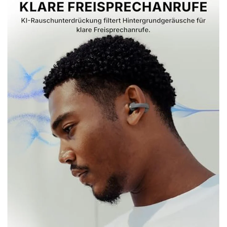 Edifier R1 Open-Ear True Wireless Earbuds, Bluetooth 5.4, AI Clear Calls, 28 Std. Akku, Schnellladung, Multipoint-Verbindung, IP56, Grau – Bild 4