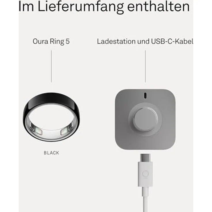 OURA Ring 5, Smart Ring, Größe 11, Schwarz – Bild 8