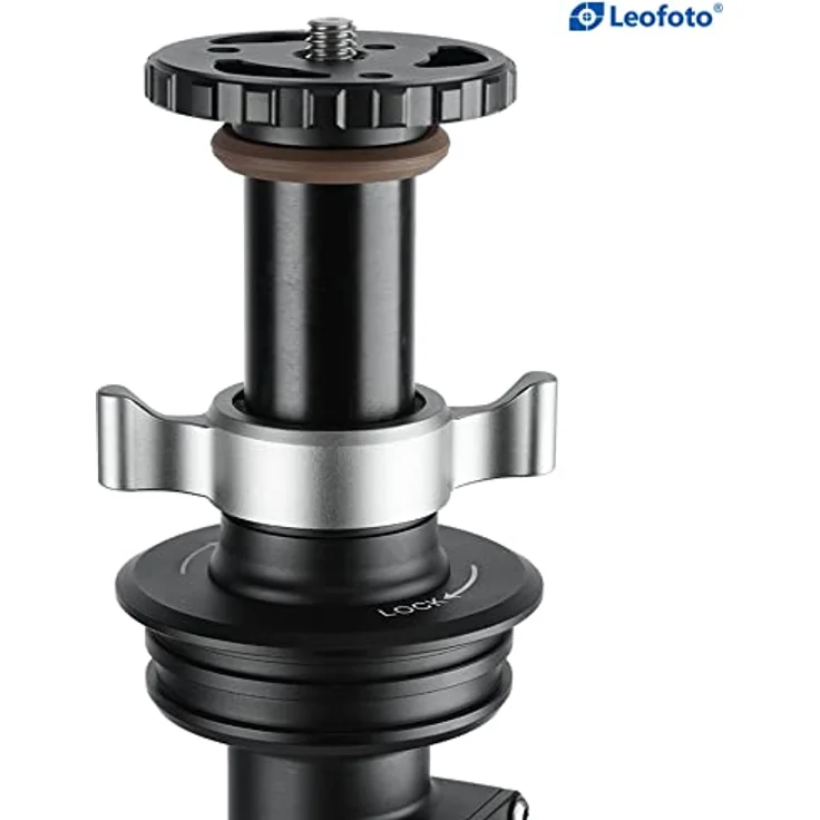 LEOFOTO Mittelsäule mit Kurbel GC-404C für Mountain & Summit, Aluminium gebürstet, 480 mm Höhe – Bild 4