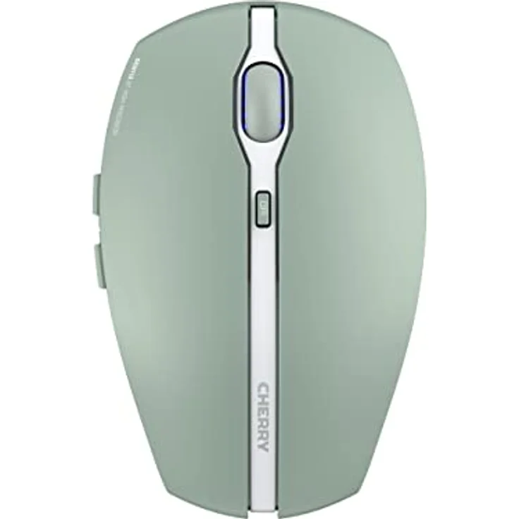 CHERRY GENTIX BT, kabellose Bluetooth Maus, Multi-Device Funktion für bis zu 3 Endgeräte, umschaltbare Auflösung (1000/2000 DPI), 7 Tasten und Scrollrad, batteriebetrieben, Agave Green – Bild 1