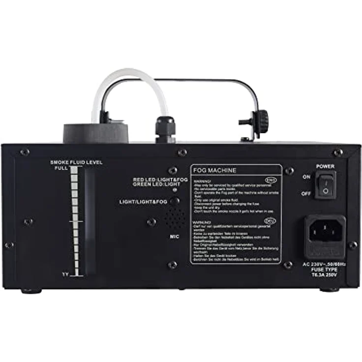 Lenco LFM-110 Dual Matrix RGB Partylicht - mit Nebelmaschine - integrierte Lichtshowprogramme - 1 Liter Fassungsvermögen für Nebelflüssigkeit - Nebel-Timer - schwarz – Bild 5