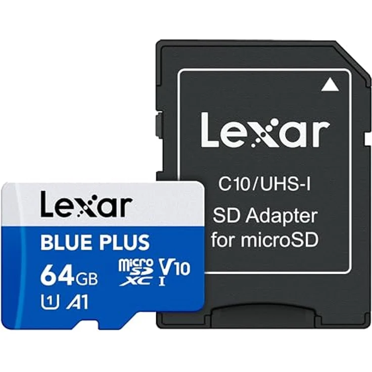 Lexar BLUE PLUS 64 GB MicroSDXC UHS-I, 100 MB/s Lesegeschwindigkeit, A1, blau – Bild 2