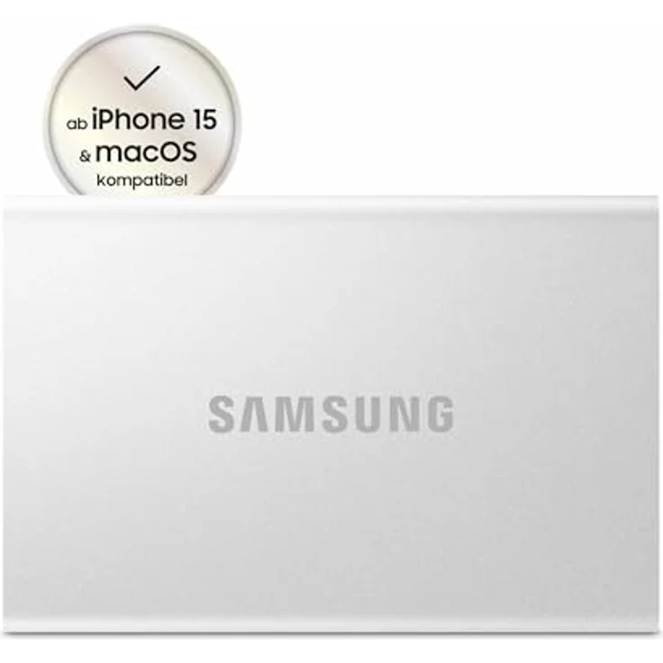Samsung Portable SSD T7 MU-PD4T0G/WW, 4 TB, USB Typ-C 3.2 Gen 2, 1050 MB/s, Silber, mit Passwortschutz – Bild 2