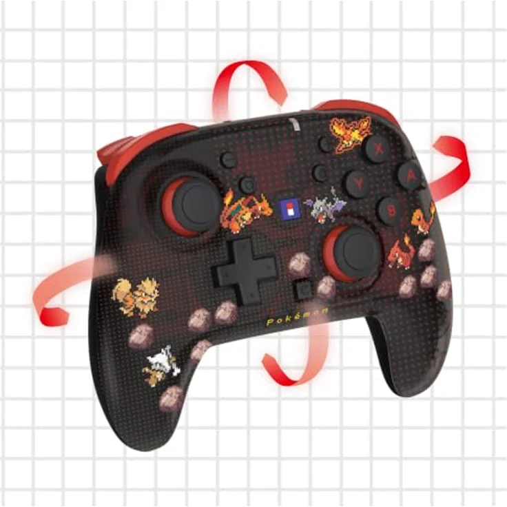 HORI PAD Turbo Wireless Controller - Pokémon Pixel Red - Ergonomischer Controller mit TMR-Sticks, Gyro-Sensoren und programmierbaren Rücktasten für Nintendo Switch 2 – Bild 11