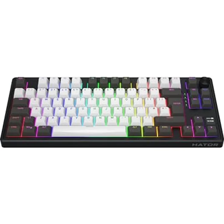 HATOR Skyfall 80 PRO Wireless Gaming Keyboard, Kabellose Gaming-Tastatur mit Silent Switches, 1300 Stunden Akkulaufzeit, RGB-Beleuchtung und TFT-Bildschirm, EU Layout – Bild 5