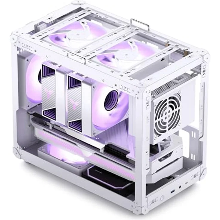 Jonsbo C6 MAX PC-Gehäuse, Mini-Gehäuse, Micro-ATX - weiß, transportabel mit Tragegriff – Bild 5