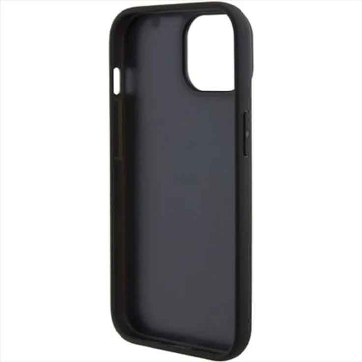BMW Handyhülle Case iPhone 15, Echtleder schwarz mit Metalllogo, 6,1 Zoll, Kantenschutz – Bild 7