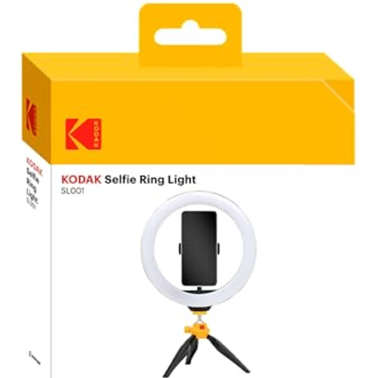 KODAK LED Selfie Ring Light 25 cm, einstellbare Helligkeit und Farbtemperatur, 1600 Lumen, für Smartphones, Weiß – Bild 5