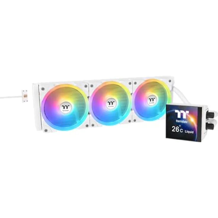 Thermaltake MAGFloe 360 Ultra, All-In-One Liquid Cooler mit 3.95" LCD-Display, Snow