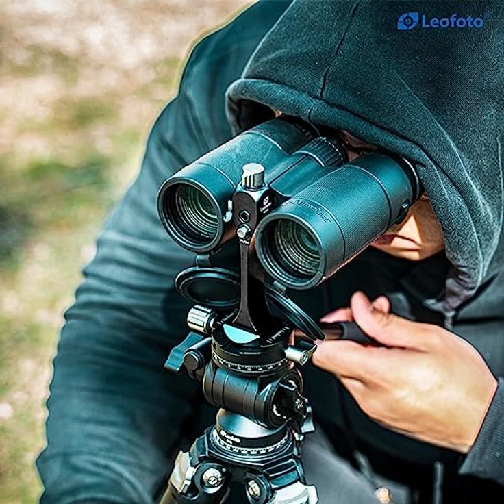 Leofoto LF-BC-03, Binokularadapter aus Aluminium mit kompakt und leichtem Design, schwarz – Bild 6