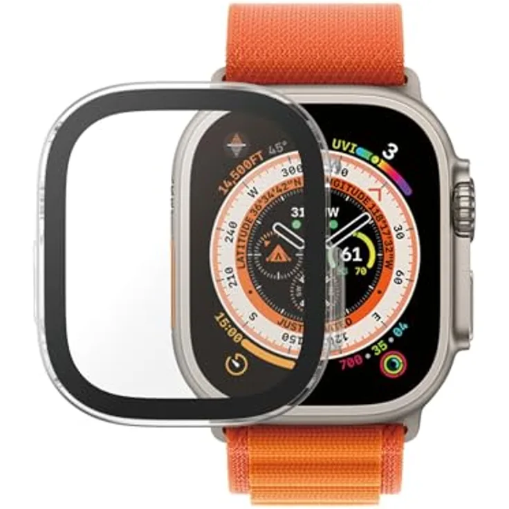 Panzer Glass Full Body Apple Watch Ultra/Ultra 2 49mm D3O, Displayschutz für Apple Watch mit D3O Technologie, transparent