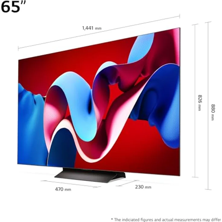 LG OLED65C47LA TV 65" (165 cm) OLED evo Fernseher (α9 Gen7 4K AI-Prozessor, Dolby Vision, bis zu 120Hz) [Modelljahr 2024], Schwarz – Bild 4