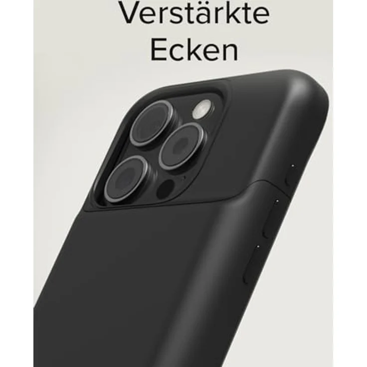 mophie Juice Pack TPU Back Cover Schwarz für Apple iPhone 16 Pro Max, Smartphone Hülle mit zusätzlichem Akku und Fallschutz, Schwarz – Bild 13
