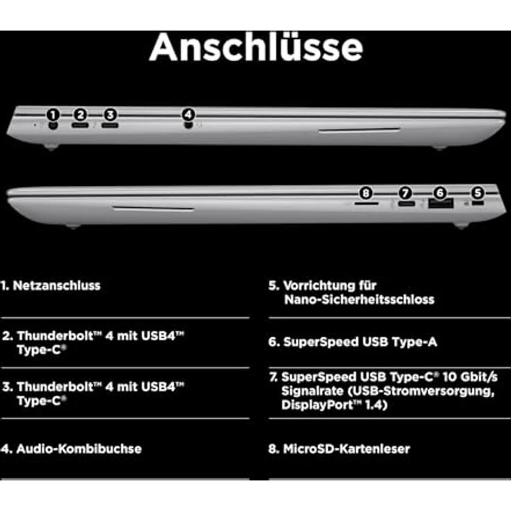 HP ZBook Studio G11 8S9P9EA 16.0 Core Ultra 7 155H 32GB RAM 1TB SSD GeForce RTX 4070 Win11Pro Laptop – Bild 4