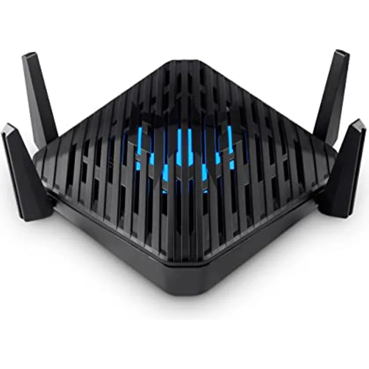 Acer Predator Connect W6D Gaming Router | WiFi 6 | Dual Band (2.4 & 5.0 GHz) | Nano SIM | Intel Killer | 1xLAN 2.5GbE, 4xLAN 1GbE, USB 3.0, Schwarz