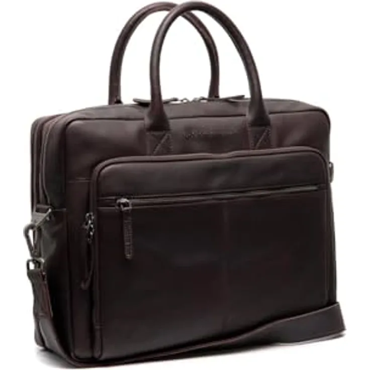 The Chesterfield Brand Tacama, Leder Laptoptasche aus Vollnarbenleder, braun