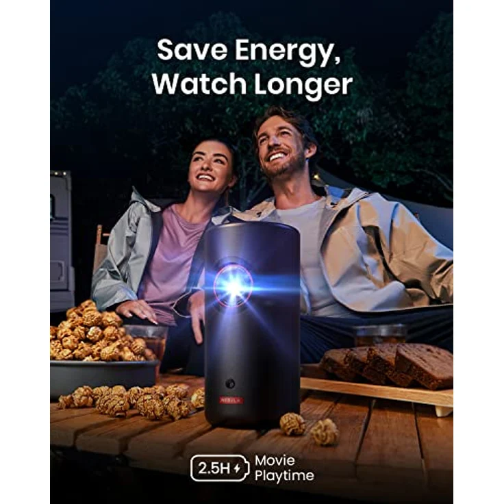 Nebula Anker Capsule 3 Laser, Mini-Beamer mit 1080p, WLAN, Dolby Digital, 120-Zoll Bild, 2,5 Std. Wiedergabe, schwarz – Bild 4