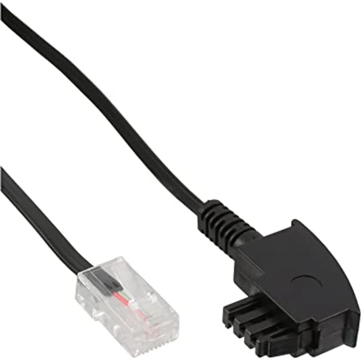 InLine 18525 TAE-F Kabel für DSL-Router, TAE-F Stecker an RJ45 8P2C, 25m – Bild 1